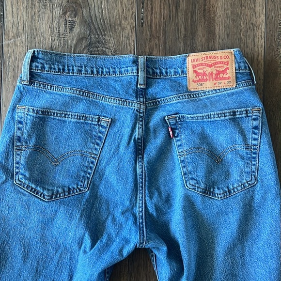 Levi’s 505 Men’s Jeans Blue Denim Size W32 X L32 - Picture 5 of 8